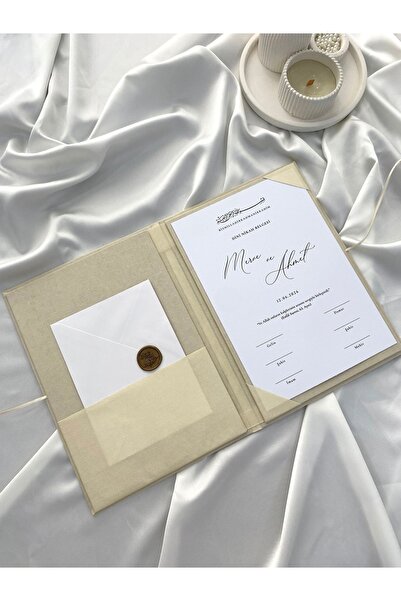Norm Design Nikah Belgesi - Zarif Keten Kaplı Dosyası ile BİRLİKTE - İsme Öze...