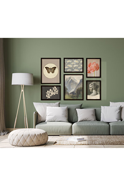 Vetro Design Vintage Doğa ve Sanat Çerçeveli Tablo Set