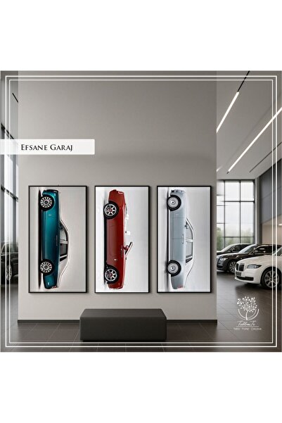 Tablomtr Dijital Baskılı Metal Çerçeveli Camlı 3'lü Dekoratif Tablo - Efsane ...