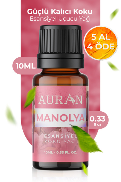 AURAN Manolya Esansiyel Uçucu Koku Yağı Ortam Kokusu Doğal Yağ Sihirli Küre Hobi Esansı 10ml