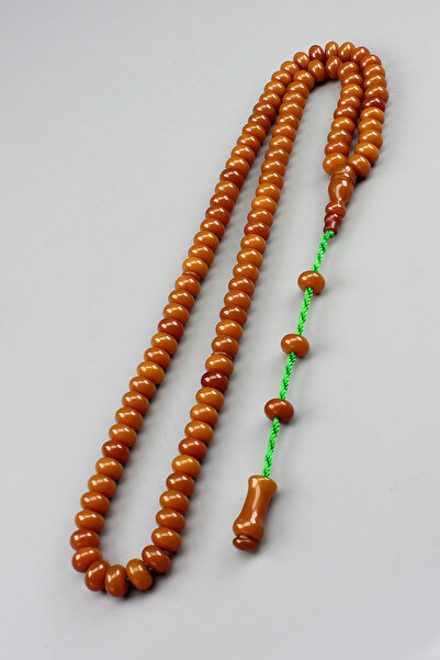 isfahantakı Mükemmel teker kesim sıkma kehribar 8x6 mm 99 luk namaz dua tesbihi