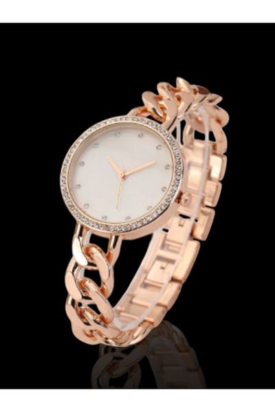 MACON Ladies Elegant Fashion Quartz Wristwatch - Rose Gold
