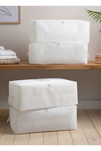 Sibelon 4 Adet Orta Boy Dekoratif Gold Baskılı Hurç Seti 52 X 28 Cm