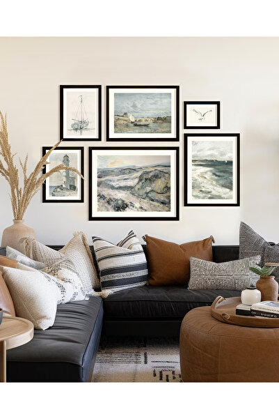 Vetro Design Deniz ve Doğa Çerçeveli Tablo Set