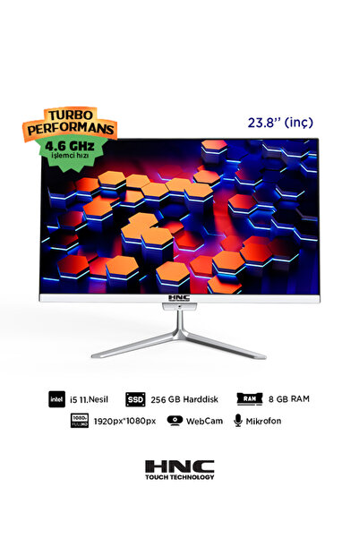 HNC TOUCH TECHNOLOGY i5 11.Nesil 8 GB 256 GB SSD FreeDos 23.8" All in One PC