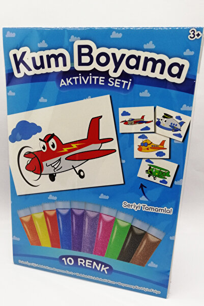 Kumbo Kum Boyama Lightning Plane |   Airplane Sand Painting Activity Set Sing...