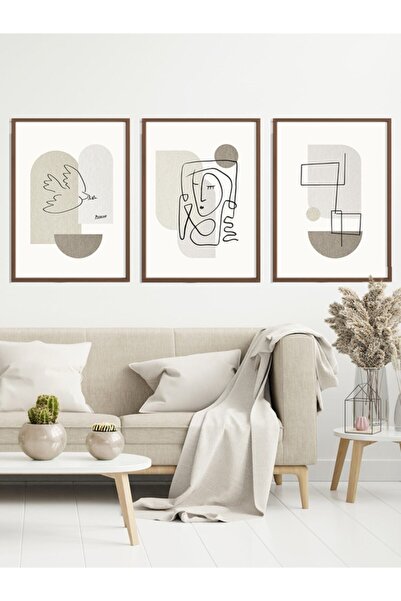 Vetro Design Set de pictură înrămată de Picasso cu artă în linie