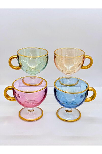 Tırtıl Home Züccaciye 4'lü Vario Kulplu Dondurma Bardağı 250 Cc