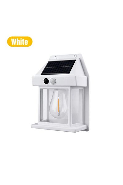 Choice White Body Outdoor Solar Tungsten Wall Light With Motion Sensor Ip65 Waterproof Led Safety Light For