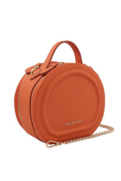 Meskanto Mira Genuine Leather Chain Round Bag