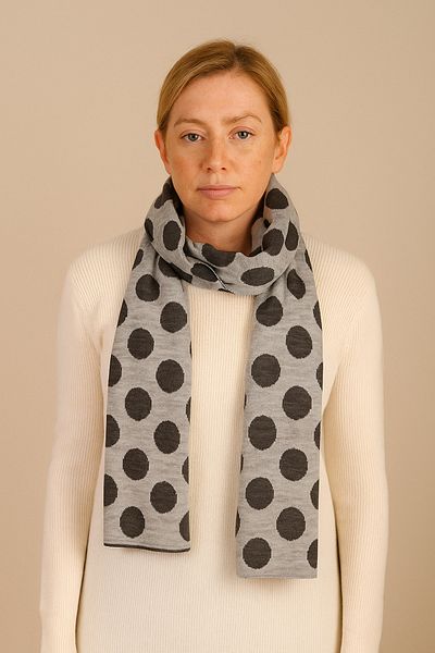 Sebir Moda Polka Dot Patterned Knitwear Scarf