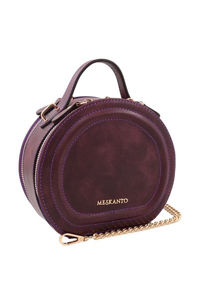 Meskanto Mira Genuine Leather Chain Round Bag