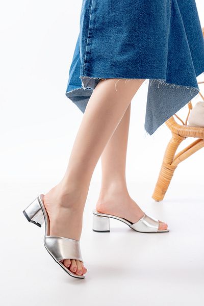 marinarosse Diodore Women's Silver Heeled Slippers