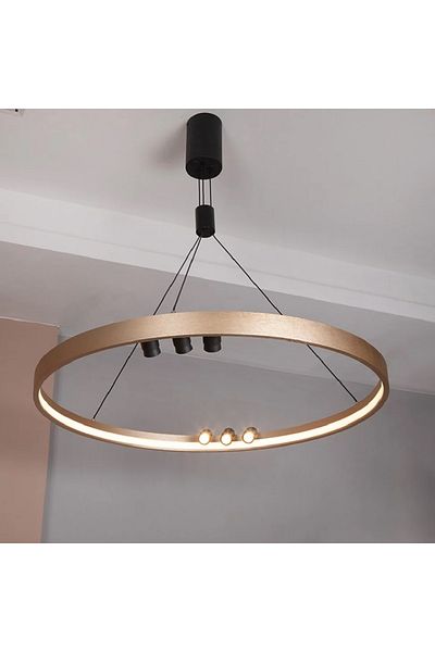 Ucandle Modern 80cm Round Gold LED Pendant Chandelier