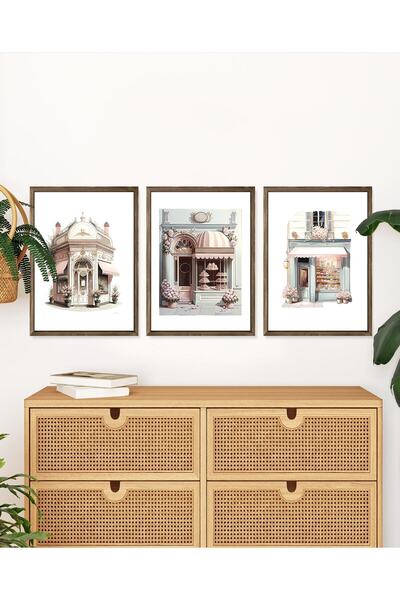 Vetro Design Patisserie - Kitchen - Balcony Framed Painting Set