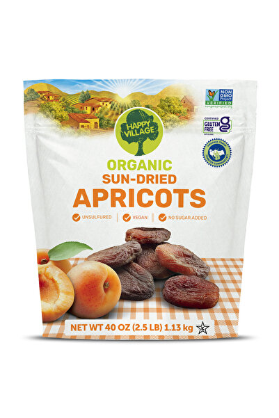 happy vıllage Organik Kuru Kayısı- Kuru Kayısı- Gün Kurusu Kayısı- Organik Ka...