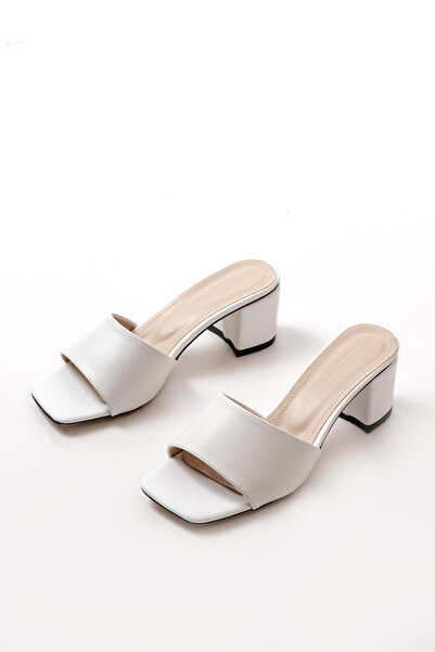 marinarosse Diodore White Skin Women's Heeled Slippers