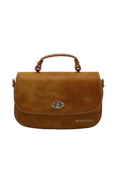 Meskanto Riva Genuine Leather Chain Strap Hand and Shoulder Bag