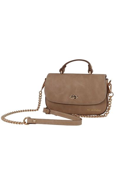 Meskanto Riva Genuine Leather Chain Strap Hand and Shoulder Bag