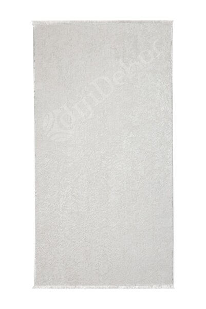 Dijidekor Glitter Fringed Carpet Light Cream Erasable 150X220