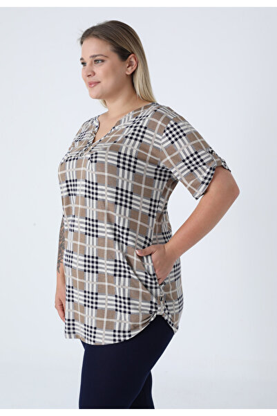 ROMEO LİFE Women's Plus Size Cotton Modal Fabric Lycra Bottom-Top Capri Suit 6085