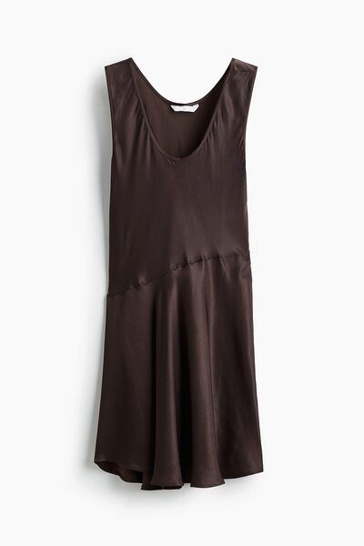 H&M Kloş Saten Elbise
