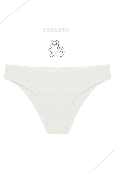 MİSTİRİK Chiloți din bumbac elastic elastic cu talie înaltă model Taranto Culoare albă