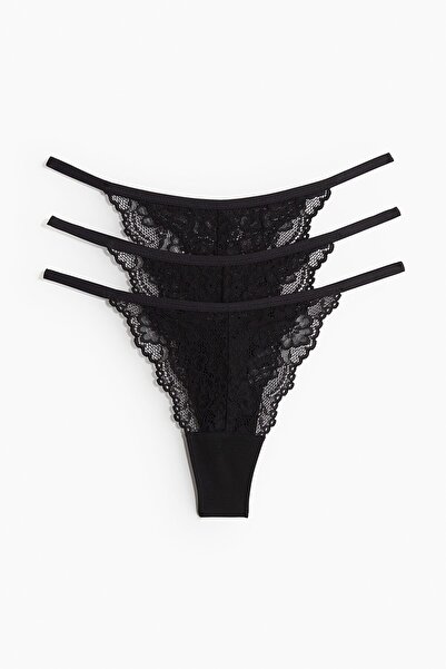 H&M 3’lü Dantel Tanga Thong Külot