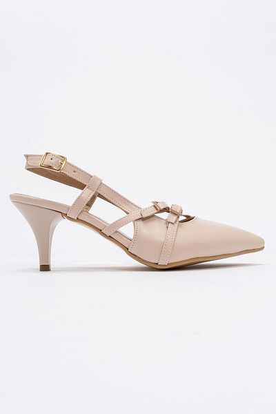 Ccway TEN SKIN Women's 3-Buckle Heeled Shoes