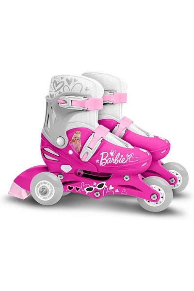 Barbie 2 in 1 adjustable rollers for children, multicolor, size 30-33, Barbie
