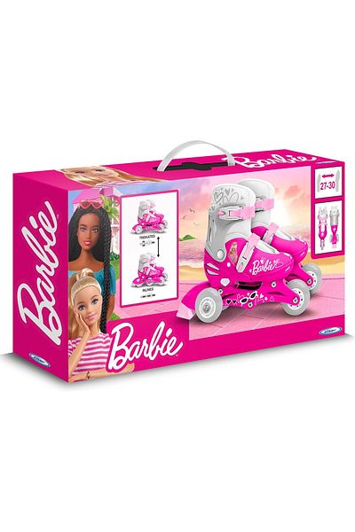 Barbie 2 in 1 adjustable rollers for children, multicolor, size 30-33, Barbie