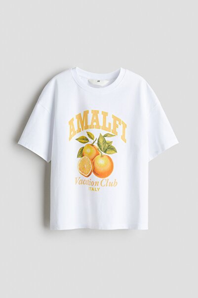 H&M Pamuklu Oversize Tişört