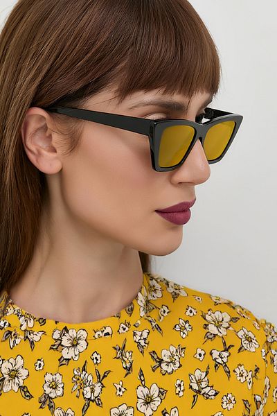 Eyesofia Flora Black Yellow Unisex 2025 New Season Sunglasses