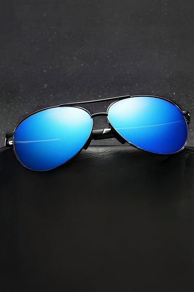 Eyesofia Gocciolare Unisex Polarized Blue Mirrored Sunglasses