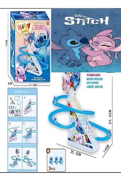 rexa Stitch Slide Little Pop Music Fetching Lights Battery Operation with Slippery Ladders Slide Fun