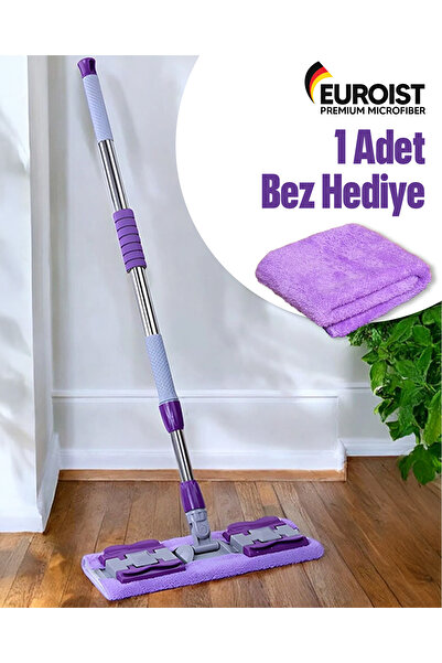 euroist Mikrofiber Mandallı Mop, Yer Mopu, Fayans, Duvar, Cam Yüzey Temizleme...