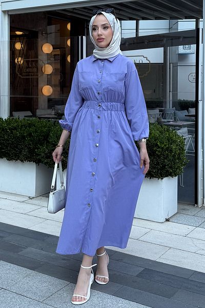 Tesettür Diyarı Λιλά Hijab Rapalin Γυναικείο Φόρεμα