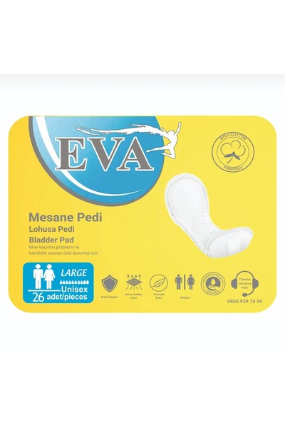 EVA LARGE SLİM MESANE PEDİ 350 MM 26'LI (1*26)