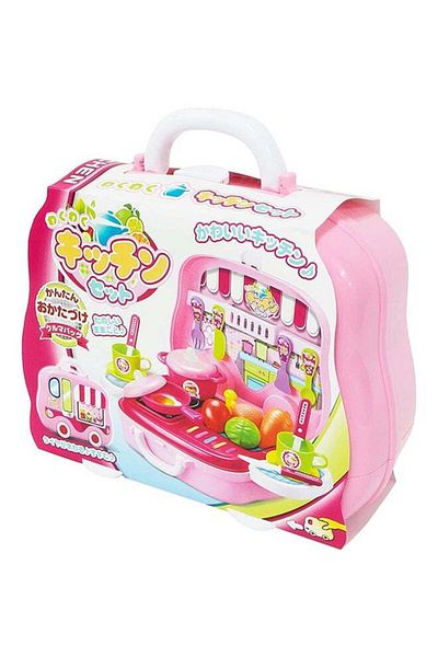 BabyCara Portable Lightweight Compact Unique Detailed Design Pretend Kitchen Cook Little Chef Set