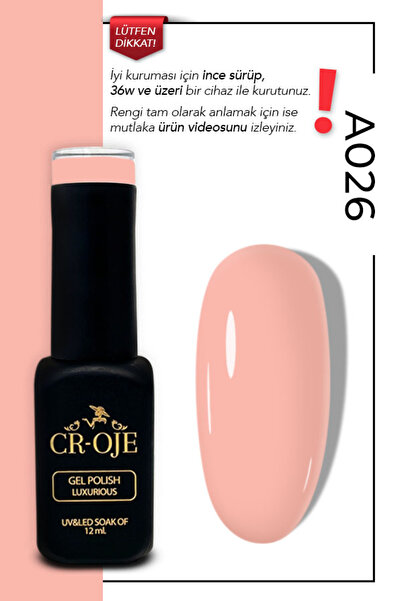 CROJE KALICI OJE Kalıcı Oje A026- Nude (12 ML.)