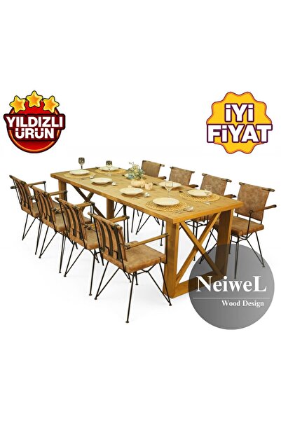 Neiwel Leis Doğal Ahşap Mutfak ve Yemek Masası-70-100(Ebat Seçenekli)