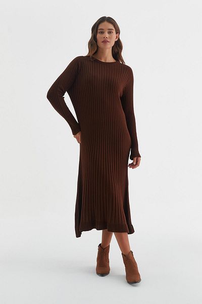 MARKALİSTE Φόρεμα Corduroy Bitter Brown Ρούχα