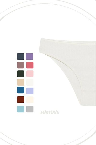MİSTİRİK Slip Sport Model Taranto Talie Inalta Cu Tesatura Moale Si Stretch Culoare Alb