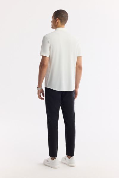 Avva Erkek Beyaz Klasik Yaka Kırışmaz Teknik Kumaş Kısa Kol Comfort Fit Gömlek A51Y2141