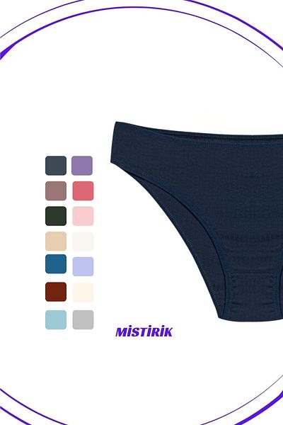 MİSTİRİK Slip sport model Taranto cu talie înaltă moale elastică - Culoare bleumarin