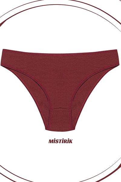 MİSTİRİK Chiloți sport model Taranto cu talie înaltă și țesătură elastică - culoare visiniu