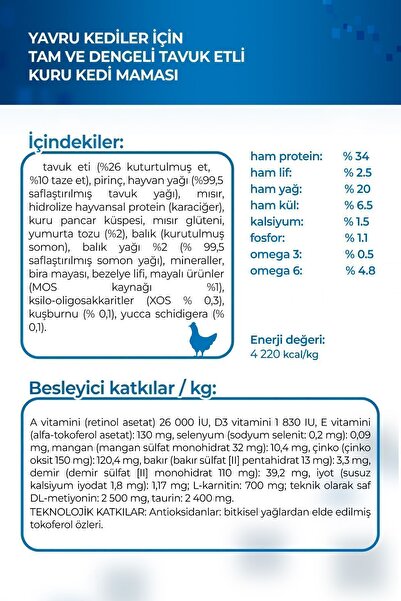 Monge Cat Kitten Daily Line Tavuklu Yavru Kedi Maması 1.5 Kg