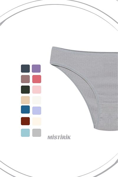 MİSTİRİK Slip sport model Taranto cu talie înaltă moale elastică - Culoare gri