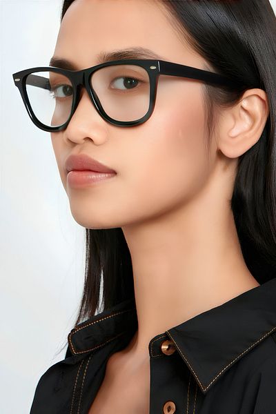 Eyesofia Jazmin Unisex Black Blue Light Protective Glasses