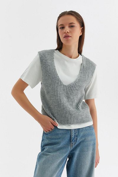 MARKALİSTE Sweater Combed Cotton Tshirt Gray